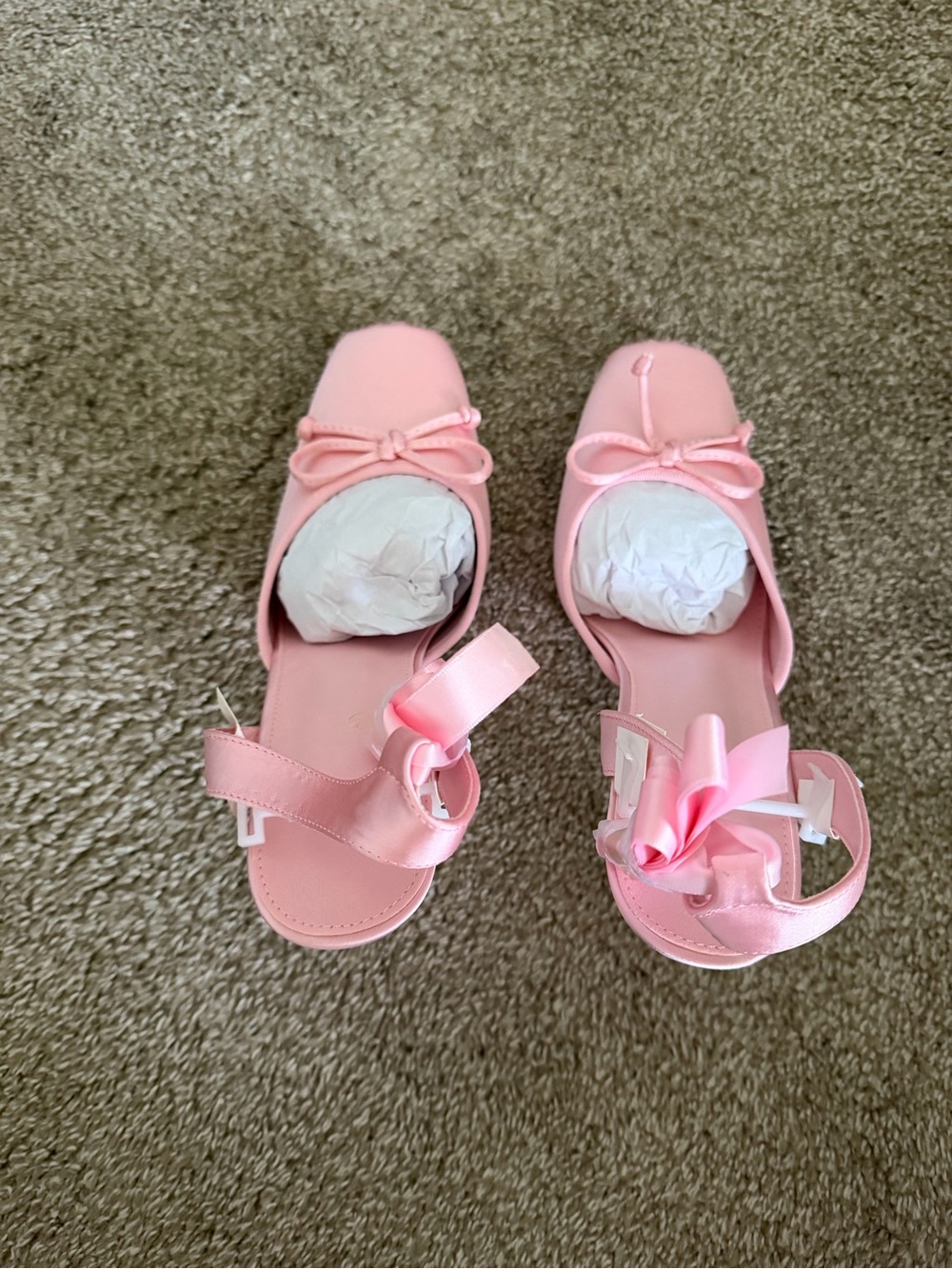 Girls Pink Bow Strap Sandals with Ankle Tie